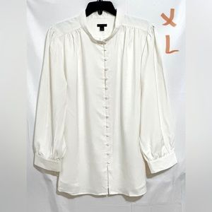 ANN TAYLOR LADIES CREAMY WHITE BEAUTIFUL DRESSY TOP